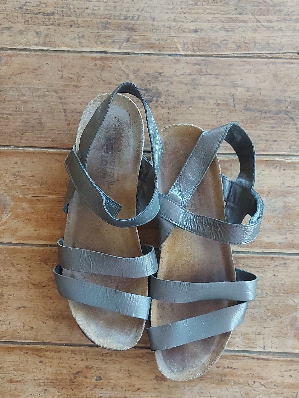 NAOT Women's Gray Strappy Sandals